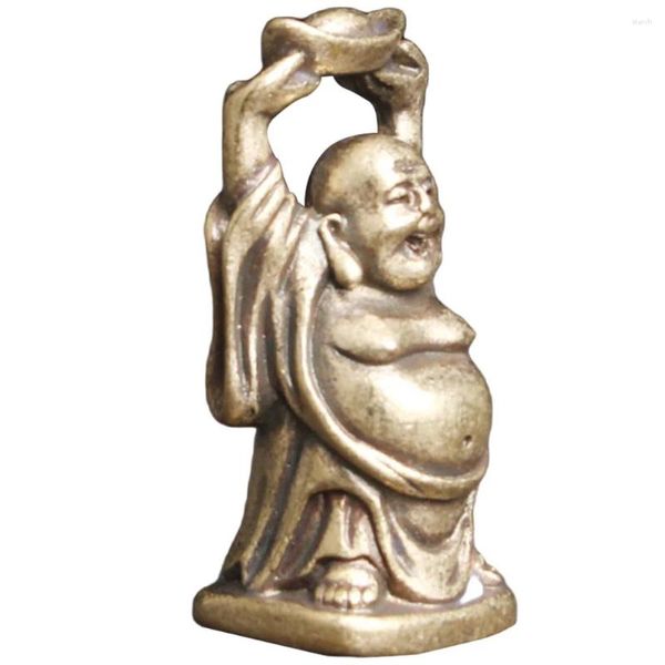 Set di stoviglie Statuetta in miniatura decorativa in rame con statua di Buddha