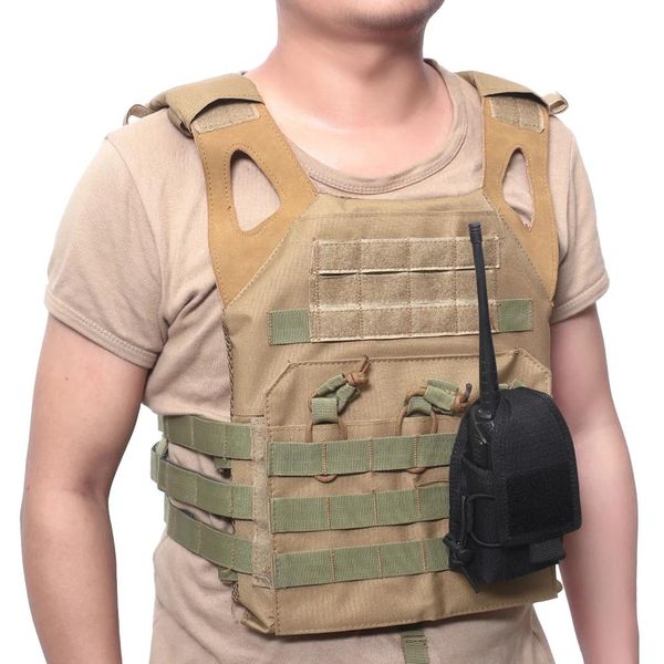 Talkie ao ar livre camuflagem walkie talkie bolsa de rádio tática capa militar sistema molle sistema tático walkie talkie bolsa de celular bolsa de celular