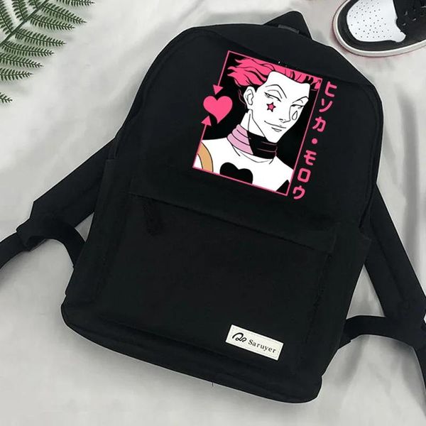 Sacos caçador x caçador killua hisoka mochila bagpack portátil kawaii escola anime masculino infantil tassen dames mochila