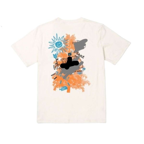 North T-Shirt Designer Gesicht Original Qualität HerrenTshirt Sonnenblumenbaum Kurzarm Graffiti Lose lässig Kurzarm