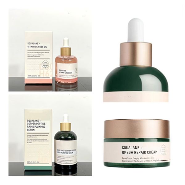 Siero STOCK 50ml Siero rimpolpante rapido squalano ramepeptide 1.7floz 30ml Olio di rosa squalano 1floz Olio per il viso per la cura della pelle di alta qualità all'ingrosso