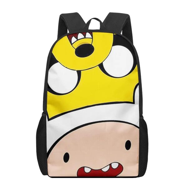 Borse Adventure Time Borsa da scuola modello 3D per bambini Ragazze Ragazzi Borse per libri casual Zaino per bambini Zaini da viaggio Donna Uomo Zaino da viaggio