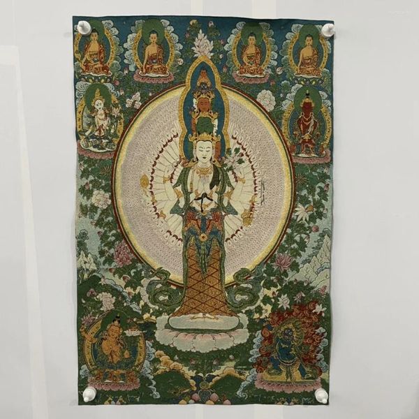 Arazzi Delicati ricami tibetani Buddismo Guanyin Amitabha Buddha