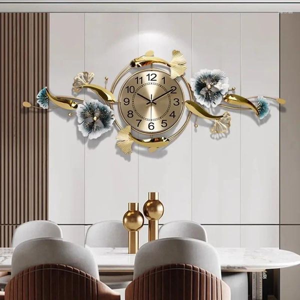 Relógios de parede Moderno Luxo Sala de estar Estética Moda Nordic Relógio Restaurante Interior Reloj de Pared Decoração de Casa