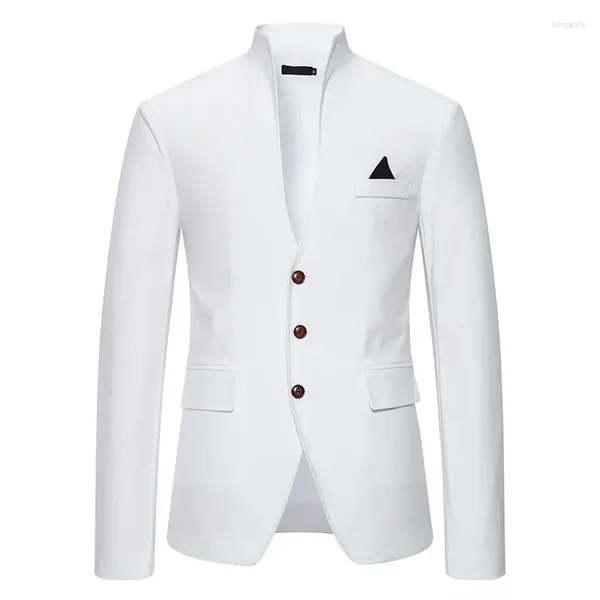 Ternos masculinos com gola mandarim, vestido branco, blazer masculino, formal, patchwork, smoking, casaco, casamento, banquete, festa, baile, jantar, roupas