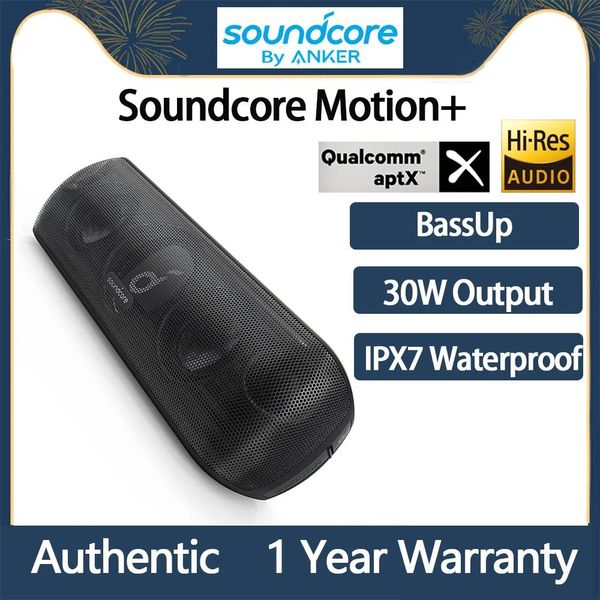 Динамики оригинал Anker SoundCore Motion+ плюс беспроводные динамики Bluetooth 3,5 мм Aux Wired Hires 30W Bass Portable Ipx7 водонепроницаемый