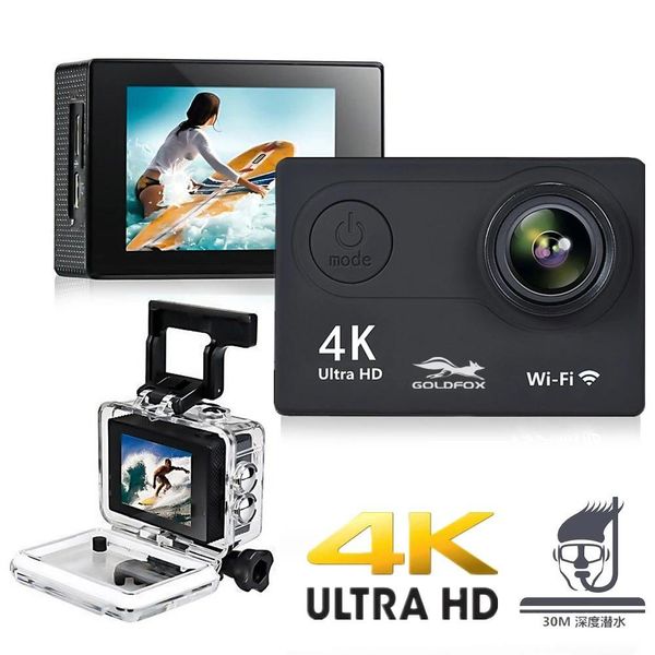 Камеры H9R Wi -Fi Action Camera HD 4K 25FPS 2,0 ”Камера велосипедного шлема с дистанционным управлением с дистанционным управлением Go Waterproof Pro Sports DV -камера