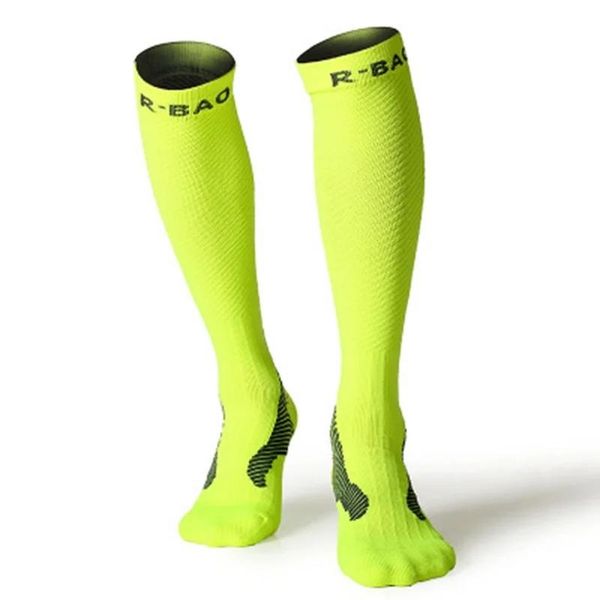 Calzini RBAO 1 paio di calzini lunghi da ciclismo professionali da uomo per bici antiscivolo da corsa a compressione calzini sportivi protezione per caviglia e tibia