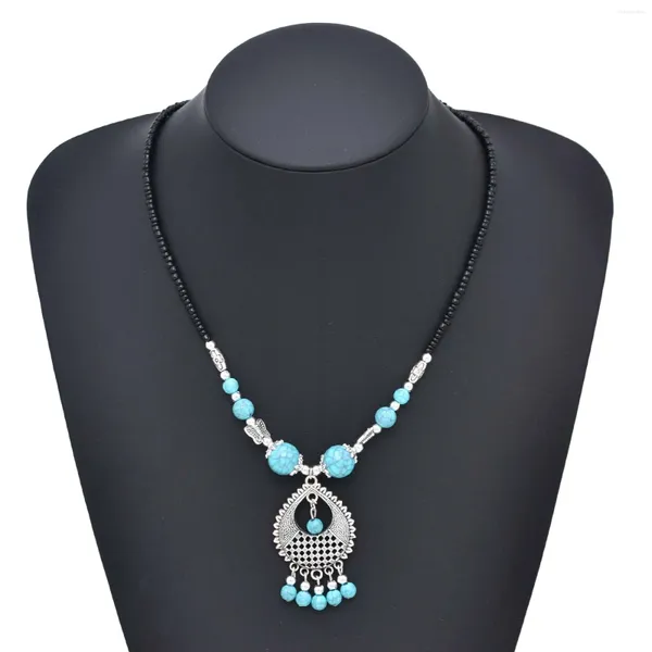 Colares Pingente Bohojewelry Loja Estilo Boêmio Azul Verde Turquesa Frisada Borla Frente Headwear Jóias de Cabelo Feminino