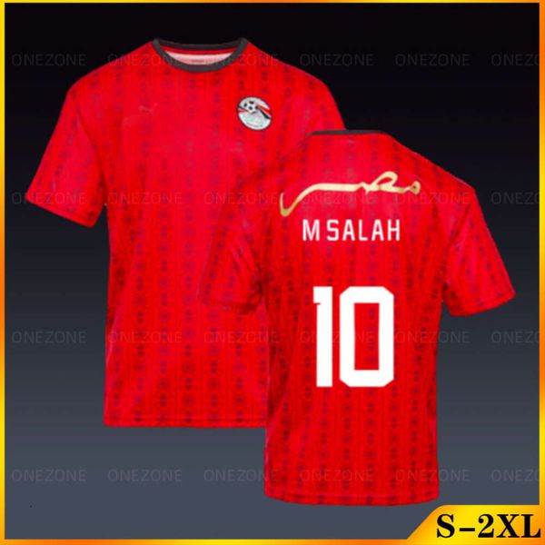 Mohamed M.SALAH National Soocer Jersey Egito Africa Cup 2023 2024 23 24 Home Red Shirt Football Kit