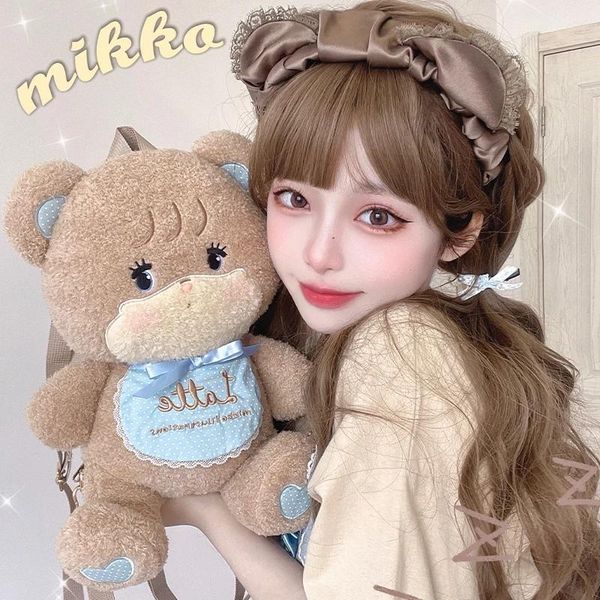 Borse Mikko Anime Doll Zaino Pecora Peluche Simpatico animaletto Latte Zaino Gatto Coniglio Figura Kawaii Pen Box Regali per studenti delle scuole