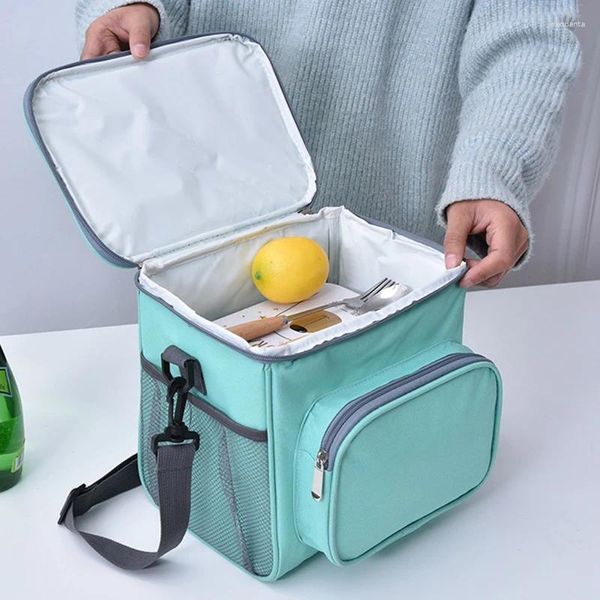 Stoviglie Borsa da 10 litri Borsa da picnic portatile da viaggio per pranzo Borsa termica isolata