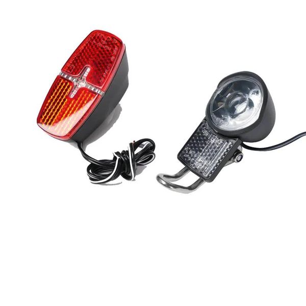 Luzes ebike luz led 6v 3w bicicleta elétrica farol luz traseira luz dianteira para bafang bbs02b bbs01b tsdz2b tsdz2 bbshd mid drive motor