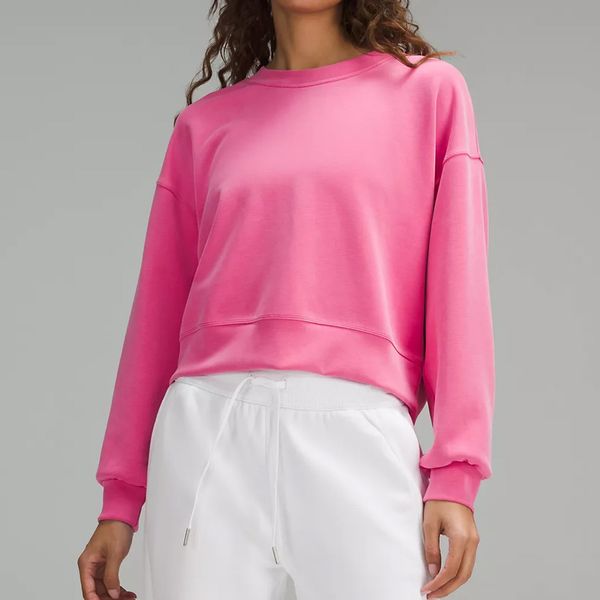 LL Felpa di yoga Donne morbide morbide perfettamente lessugale per il pullover Muse Muse Muse Tops Cotone Casualmente Jogger Giacela Long Maniche a maniche lunghe