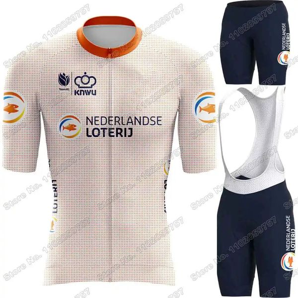 Maglia da ciclismo olandese Set Abbigliamento della squadra nazionale olandese Camicie estive da bici da strada Completo con bretelle MTB Abbigliamento sportivo 240113