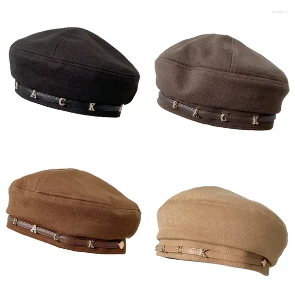 Береты, шерстяная шапка, французские шапки-бини, модные женские кепки для женщин и девочек, женские уличные 4 цвета, опционально