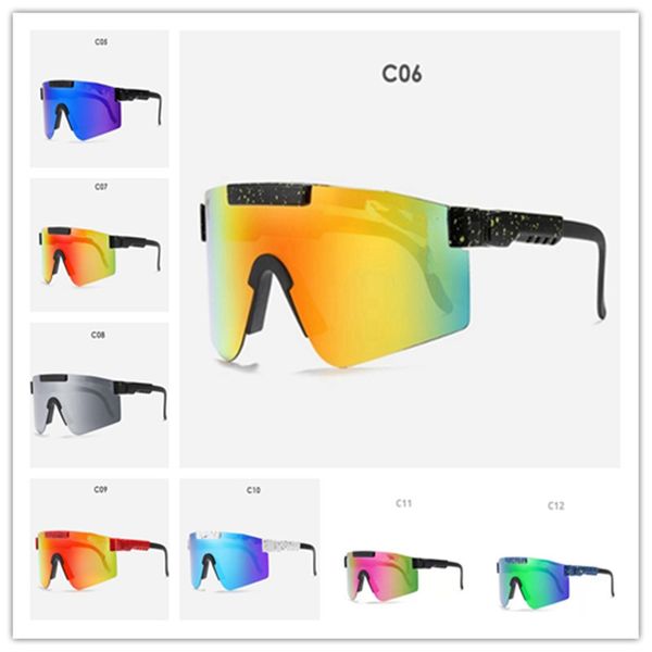 Pit Viper Europeu e Americano Ajustável Caixa Real Caixa Real Men e Mulheres Mulheres Sunpuls Bolsa de Rideira à prova de vento Anti -Ultraviolet Sunglasses