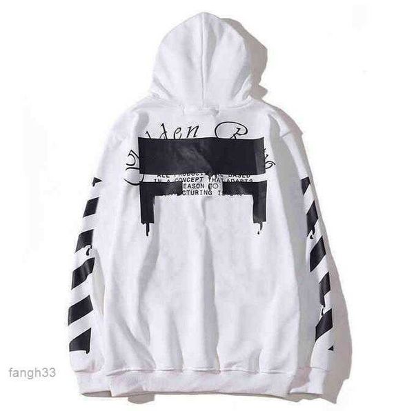 Mens Loose Offs Hoodies High Brand Moletons Com Capuz Pulôver Mangas De Volta Pintura A Óleo Seta Mulheres Com Capuz