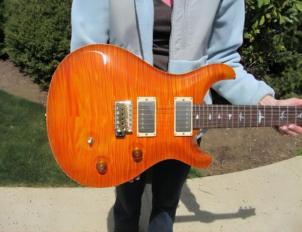 En çok satan özel dükkan 25. Santana Bal Burst 2 Pickup Çin'den Elektro Gitar Oem