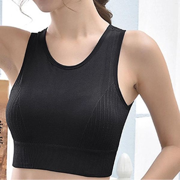 Colete modelador feminino reunido blusa de ioga grande fitness esportivo top oco sutiã