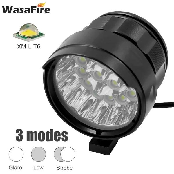 Luzes wasafire 18 * xml t6 luz de bicicleta super brilhante 40000 lumens luz dianteira à prova dwaterproof água ciclismo led cabeça lâmpada mtb farol