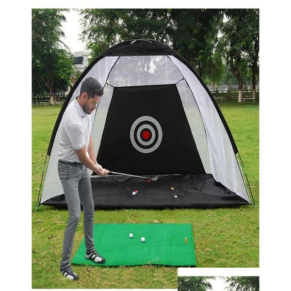 Golftaschen Schlagkäfig Indoor 2M Net Garten Grasland Übungszelt Trainingsgeräte Mesh Mat Outdoor Swing 2Gg Apr Drop Lieferung DHY7X