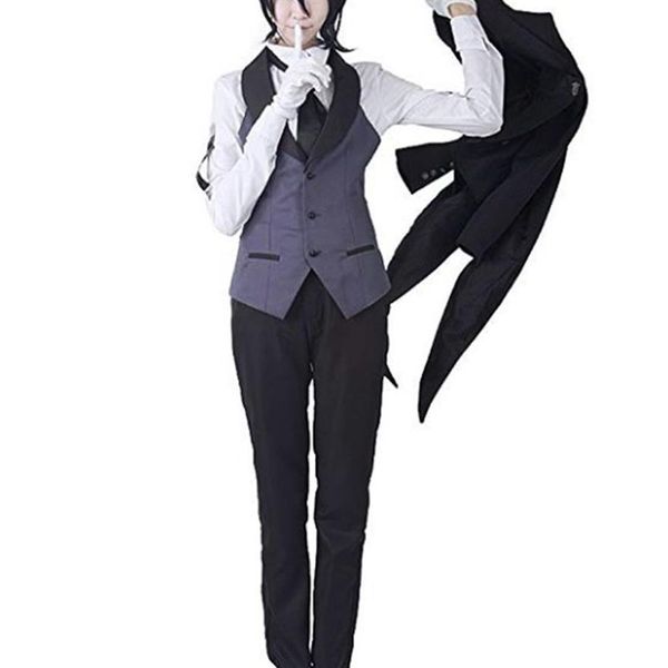 Black Butler Kuroshitsuji Sebastian Costume cosplay frac2978