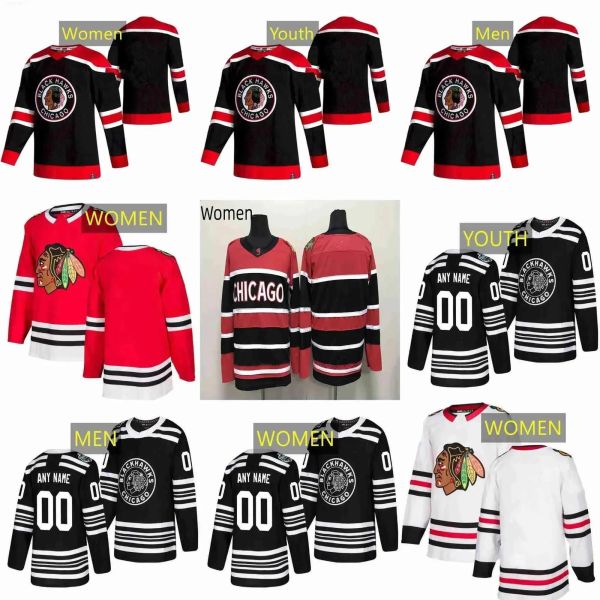 Maglie personalizzate uomo donna gioventù Chicago''blackhawks''hockey 4 Jones 19 Jonathan Toews 11 Taylor Raddysh 89 Andreas Athanasiou 23 Philipp Kurashev 17 Dickinson