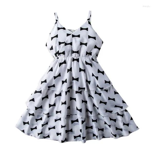 Платья для девочек, лето 2024, пляжное праздничное платье для девочек, детская одежда, одежда принцессы для малышей в европейском стиле