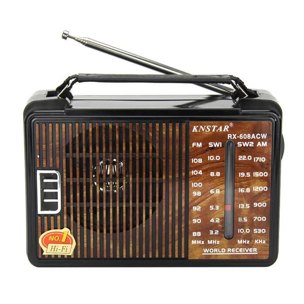 Radio Radio ad alta sensibilità Ricevitore retrò Anziani Radio speciale portatile Fm / Am / Sw Onde medie Onde corte Altoparlante a banda intera