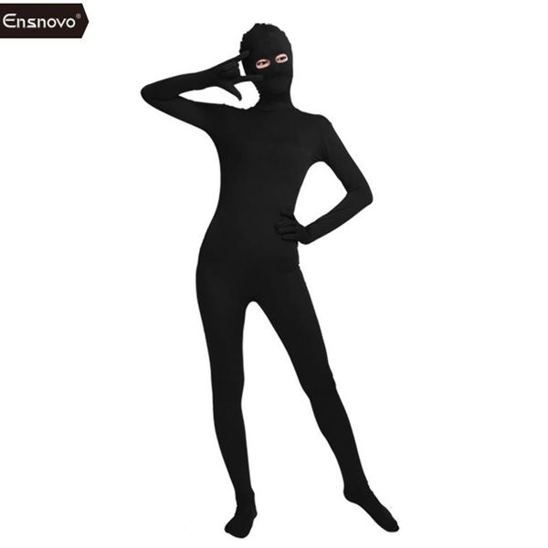 Ensnovo Kadınlar Zentai Bodysuit Lycra Naylon Spandex Suit Gözler Açık Unitard Tulumlar Meşeliği Kadınlar İçin Şefkatli Cosplay Cadılar Bayramı Partisi262a