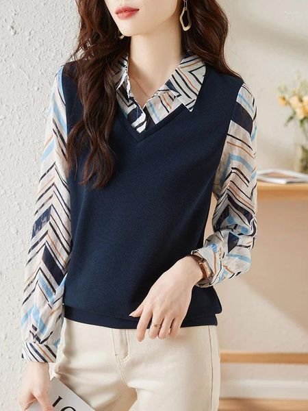Damen-Kapuzenpullover, elegantes Patchwork-Sweatshirt für einen schicken Look, modische Damenhemden, Blusen, Frühlings- und Sommeroberteile