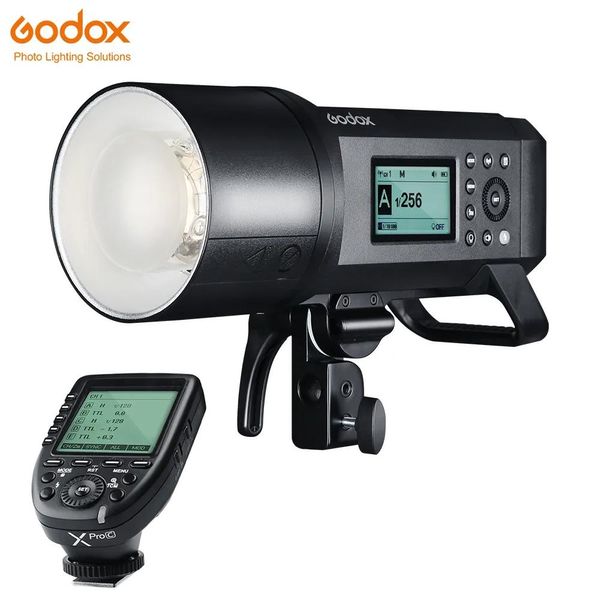 Câmeras Godox Ad600pro Outdoor Flash 600w Ad600 Pro Lion Bateria Ttl Hss Builtin 2.4g Wireless X System com Xproc / n / s / f / o / p Trigger