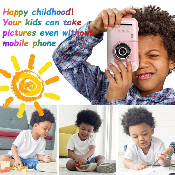 Zubehör 2,4-Zoll-IPS-Farbbildschirm Kinder Kinderkamera 40 MP 1080p Videorecorder 180 Grad Drehung Digitale Fotokamera Geburtstagsgeschenk