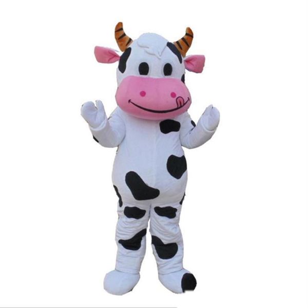 2019 Desconto de fábrica PROFISSIONAL FARM DAIRY COW Mascot Costume cartoon Fancy Dress 202j