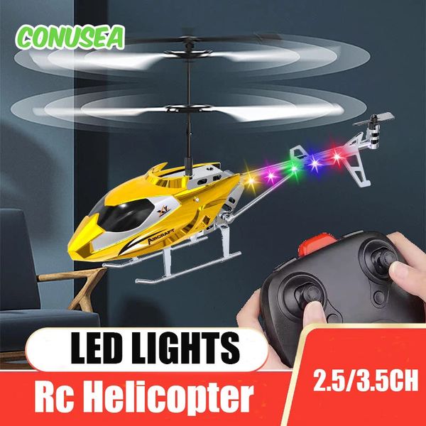 Rc Avião 2.5 / 3.5Ch Rádio Controle Helicóptero Controle Remoto Avião Mini Ufo Drone Aeronave Brinquedo para Crianças Menino Presentes de Aniversário 240115