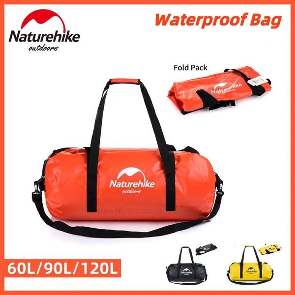 Borse Borsa da trekking impermeabile Naturehike per esterni Borsa da trekking fluviale Borsa impermeabile da spiaggia per nuoto in tessuto con rete in PVC 500D per esterni