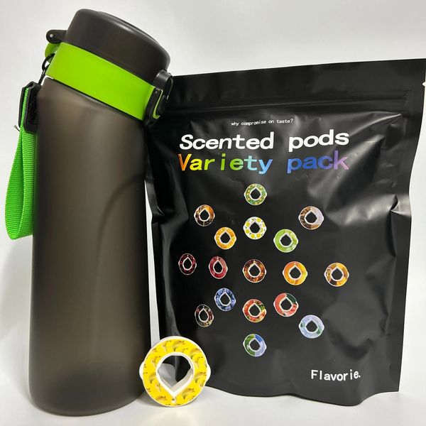 Garrafa de água Air Up com conjunto de cápsulas de sabor e canudo 750ml Fitness ao ar livre Esportes Moda Beber 0 calorias de açúcar 240115