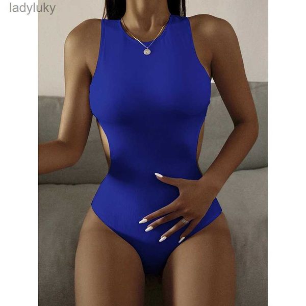 Swim Wear Sexy Sexy Swimwear senza schienale femminile 2023 da bagno da bagno da bagno da bagno con costume da bagno femminile che nuota per l'abbigliamento da spiaggia monokinil240115