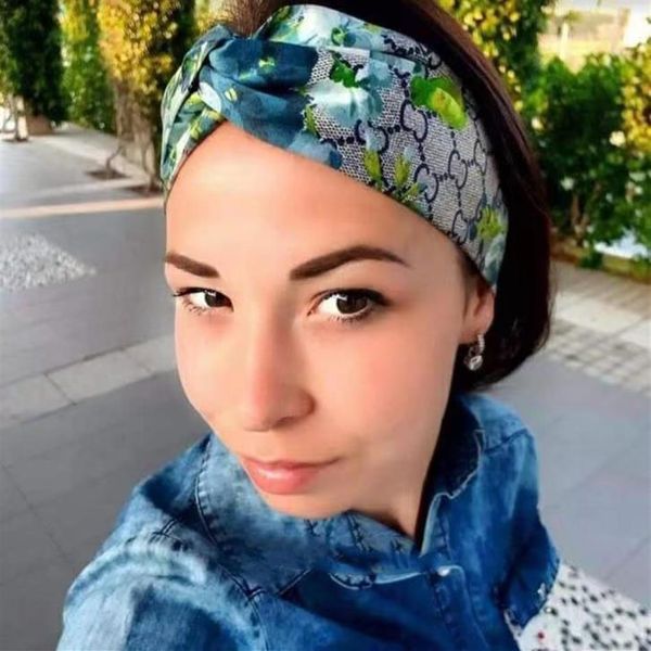 Designer 100% seda cruz bandana mulheres menina elástico faixas de cabelo retro turbante headwraps presentes flores beija-flor orquídea sem box2442