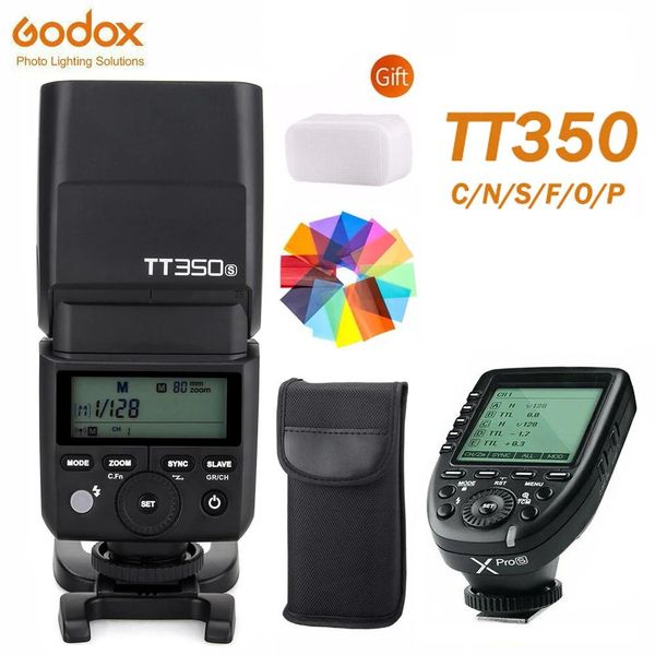 Аксессуары Godox Tt350 Беспроводная вспышка Speedlite Gn36 2,4g Ttl Hss 1/8000s Мини-вспышка + xpro + x1t для камеры Canon Nikon Sony Fuji Olympus