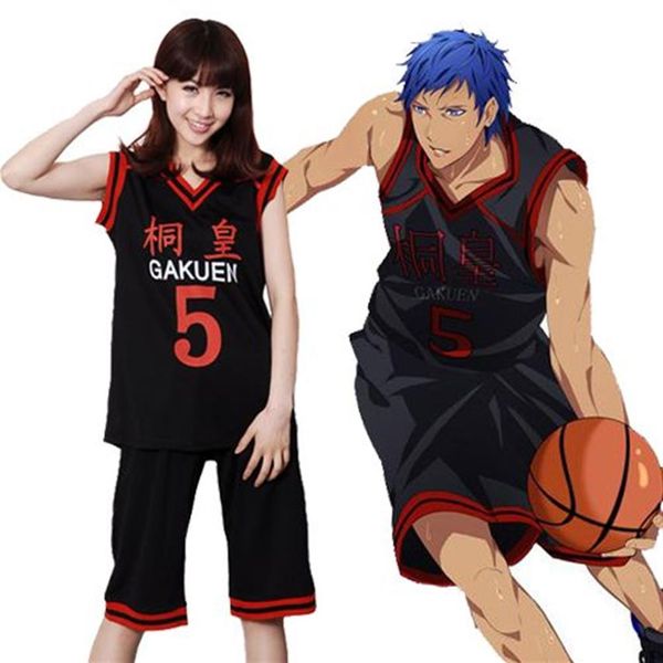 Anime kuroko basquete kuroko no basuke seirin high school aomine daiki cosplay traje esportes qolo camisa uniforme 237y