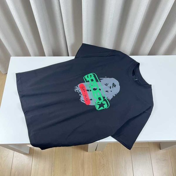 SP5der Erkek TshirtDesigner Polo Gömlek Grafik Tee Man Hoodie 555 Baskı Kadın Yüksek Kaliteli Kısa Kollu Ücretsiz İnsanlar Giyim Mürettebat Boyutu S-XLBWEE