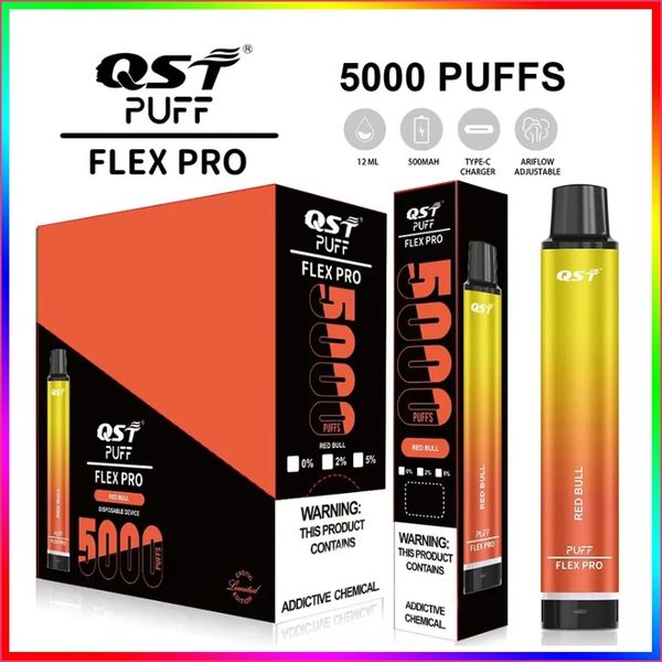 Originale QST Puff Flex Pro 5000 5K Puff 5000 5K ricaricabile e sigaretta di sigaretta di sigaretta penna a vaporizza