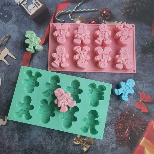 Ferramentas de artesanato Natal boneco de neve em forma de silicone bolo de chocolate biscoito molde artesanal boneco de neve sabão vela molde diy ferramentas de cozimento yq240115