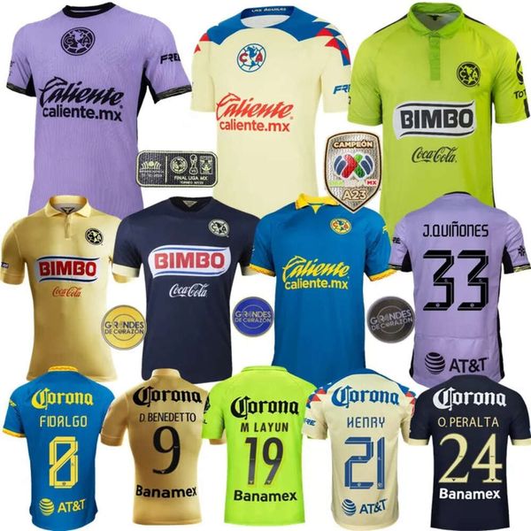Liga MX Club America Soccer Jerseys 2023 2024 R.Martinez J.Quinones D.Valdes G.ochoa Giovani Fidalgo M.Layun A.Zendejas 21 22 23 24 Futebol Kits para crianças Kits Kits