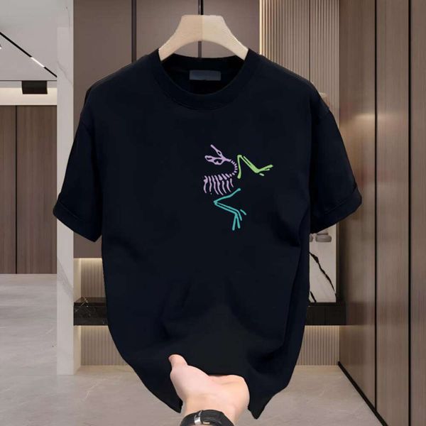 T-shirt da uomo taglie forti magliette firmate uomo donna moda colorata stampa di uccelli maglietta grafica maglietta casual allentata a maniche corte in cotone maglietta oversize