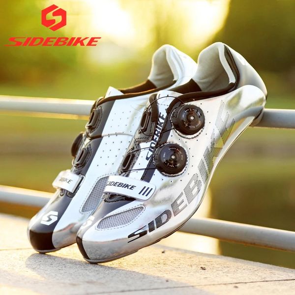 Calçados novos sidebike estrada ciclismo sapatos de corrida de carbono sapatos de bicicleta de estrada homens profissional tênis espelho siery