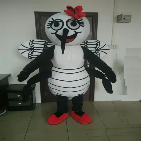 QERFORMANCE zanzara che cammina bambola abbigliamento costume della mascotte Halloween Natale Fancy Party personaggio dei cartoni animati vestito vestito adulto Wome263v