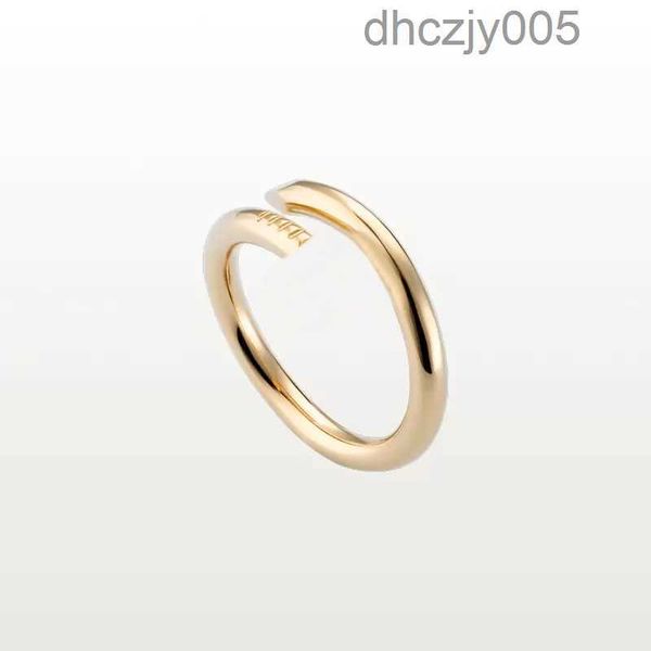 Anel de unha de designer joias de luxo Midi Love Just a Rings para mulheres liga de aço de titânio processo banhado a ouro acessórios de moda nunca desbotam, não são alérgicos Stor UMMF